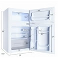 thumbnail image 2 of Costway Refrigerator Small Freezer Cooler Fridge Compact 3.2 cu ft. Unit, White, 2 of 7
