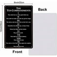thumbnail image 2 of The Ten Commandments Metal Tin Sign Bible Verse Wall Art Motivational Vintage Signs Metal Plaque for Home Garage Office Bar Cafe Pub Man Cave Gifts 12 x 8 Inch, 2 of 7