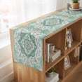 thumbnail image 6 of Table Runners 120 Inches Long Dress Scarves, Turquoise Boho Farmhouse Coffee/Dining/Kitchen Table Runner for Living Room, Vintage Abstract Art Floral Ethnic Tribe 13x120 Inch, 6 of 9