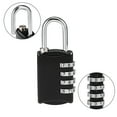 thumbnail image 6 of Uxcell 4 Digit Combination Padlock, 4mm Steel Shackle Code Padlocks Black 2Packs, 6 of 6