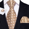 thumbnail image 3 of Corbata Barry.Wang con lunares, color caqui claro, marrón, 150 cm, 3 of 6