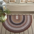 thumbnail image 3 of Safavieh Braided Angel Bordered Machine Washable Reversible Area Rug, Brown/Multi, 2'6" x 4' Half Moon, 3 of 13