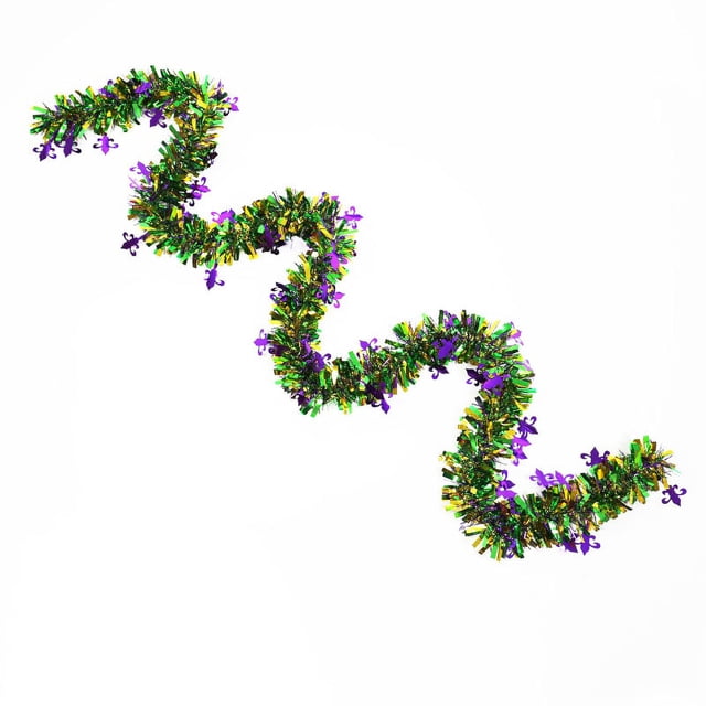 Led Light Strips,Mardi Gras Garland with Led String Lights Thick Full Mardi Gras Decorations with Pattern Shiny Garland for Indoor Outdoor Decor Carnival,Outdoor String Lights