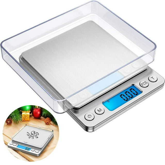 Escala digital de cocina, pequeña escala de joyería de 500g/0,01g, balanza de alimentos, gramo y oz de peso digital, escala de gramo digital con función de lcd/tara compatible con W Afortunado Sencillez