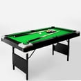 thumbnail image 2 of Acekid 3 in 1 Foldable Pool Table Portable Billiard Table For Adults Options Indoor Pool Arcade Game Table With Cues Balls Triangle Chalks For Family Gam Green 7FT, 2 of 8