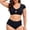 Black, variant on Womens High Waisted Bikini Sets, Modest Tummy Control Swimsuits, 2 Piece Bathing Suits Mesh Swim Skirt