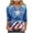 A39-Blue, variant on Women's Floral Flowers T-Shirt 4th of July American Flag Graphic Tee Independence Day Summer Patriotic Tops(Blue,M)