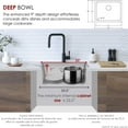 thumbnail image 6 of Stylish Dual Mount 23" Stainless Steel Single Bowl Kitchen Sink with Strainer S-203T, 6 of 11
