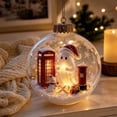 thumbnail image 3 of Arghm Glowing Christmas Ornament Mini Holiday Scene with String Lights - Festive Decor for Trees, Windows, and Tabletops - Perfect for Winter Celebration and Gifting, 3 of 7
