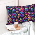 thumbnail image 4 of KLL Skull rainbow star mushroom Pillow Covers Envelope Closure,Super Soft and Cozy Fuzzy Fleece Pillow Case Cover (No pillow core） 20"x30", 4 of 5