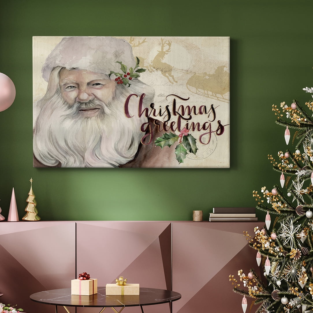 Christmas Greetings Collection A- Gallery Wrapped Canvas