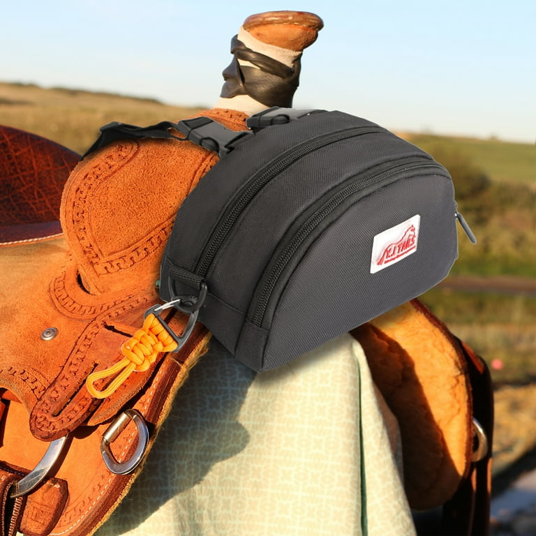 Y.J TAILS Horse Saddle Bag for Horses Pommel Packet for Western Endurance Saddles Waterproof Saddle Sack for Cellphone Key Horse Saddle Pouch