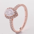 thumbnail image 5 of solitaire jewels 1.5CT Pear Moissanite Halo Engagement Ring For Women, 14K Rose Gold, 5 of 9