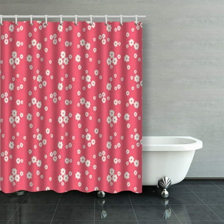 ARTJIA Floral Pattern Pretty Flowers On Red Flower Texture ...