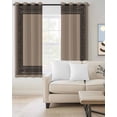 thumbnail image 3 of Brown Geometric Blackout Curtains for Bedroom, Black Greek Key Design Abstract Modern Art Room Darkening Window Drapes for Living Room, Thermal Insulated Grommet Curtains, 52x54 inch, 2 Panels, 3 of 9