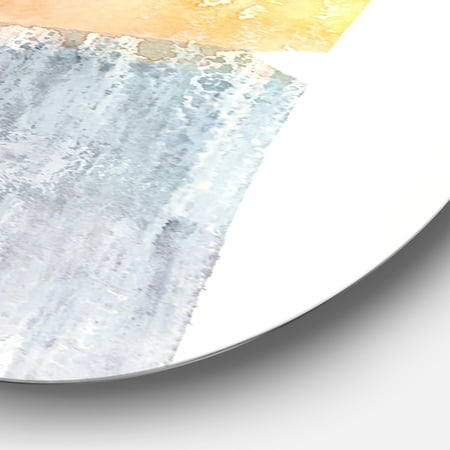 Designart Modern Abstract Drive Geometric Metal Circle Wall Art