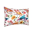 thumbnail image 2 of Disketp Flowers Birds And Butterflies Satin Pillowcase For Hair And Skin - Satin Pillow Cases Standard Size 20x30 Inches With Zipper,Gifts For Women Men, 2 of 8