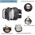 thumbnail image 3 of FORMRS Unisex School Backpack 17" Student Travel Bag with Laptop Compartment, Gothic Floral Print, 3 of 7