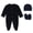 Navy, variant on Dakiuu Baby Cotton Footed Sleeper 3 Piece Layette Set with Hat and Scratch Mittens 0 to 6 Months