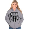 thumbnail image 4 of Defend Freedom Skull Crossbones 2A Unisex Plus Size Zip Hoodie Brisco Brands 2X, 4 of 6