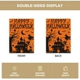 thumbnail image 6 of Happy Halloween Garden Flag 12x18 Inch Double Sided Outside, Haunted House Bat Witch Ghost Yard Outdoor Decorative Flag Orange, 6 of 6