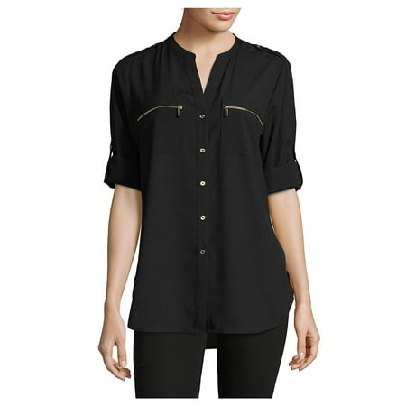 UPC 887345168196 product image for Rolled-Up Sleeves Blouse | upcitemdb.com