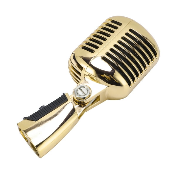 Classic Retro Dynamic Vocal Microphone, Old Vintage Style Pickup Microphone with XLR Female to 6.35mm Cable, Wired Studio Microphone Vintage Microphone Mic For Singing
