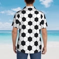 thumbnail image 6 of Haiem Soccer Ball Printed Hawaiian Shirt for Men - Men’s Casual Beach Summer Shirts - Stretch Fabric with Modern Fit-Medium, 6 of 9