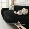 thumbnail image 4 of Smuge Sofa Cover, Sofa Slipcovers Couch Covers Protector 3 Cushion Throw Sofa Towel for L Shaped Couch Suitable for All Seasons (71"x 134", Black), 4 of 10