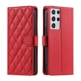 thumbnail image 2 of for Samsung Galaxy S21 Ultra Wallet Case, Premium PU Leather Magnetic Flip Folio Case with Wrist Strap Credit Card Holder for Women Men Crossbody Strap Case Cover for Samsung Galaxy S21 Ultra, Red, 2 of 9