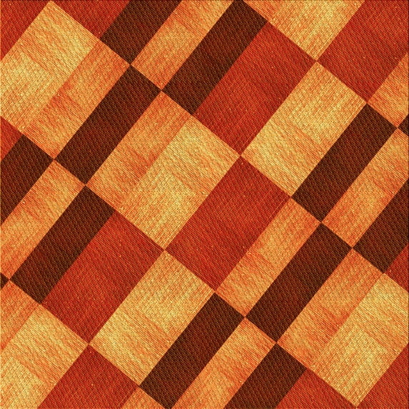 Ahgly Company Machine Washable Indoor Square Transitional Red Area Rugs, 6' Square