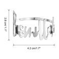 thumbnail image 2 of 8 piezas de anillos de servilleta de metal en forma de letra para la cena, 2 of 6