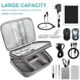 thumbnail image 5 of BILISPARK Electronics Travel Organizer Case - Double Layer Tech Pouch, Lightweight Shockproof Pouch with Removable Dividers | Fits 11" Tablet Computer,Gray, 5 of 7