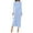 Light Blue, variant on Women's Fall Wedding Guest Cocktail Midi Dresses Elegant Long Sleeve Bodycon Ruched Dress Fashion Clothing