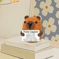 thumbnail image 3 of Mini Positive Capybara Christmas Birthday Gifts for Men Women Grandkids Stocking Stuffers for All Xmas Basket Gift for Friend Emotional Cheer Support Desk Decor(Brown-3.15"), 3 of 6