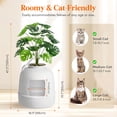 thumbnail image 4 of Caja de arena para gatos Hidden Plant Lifewit, blanca, con control de olores, 4 of 9