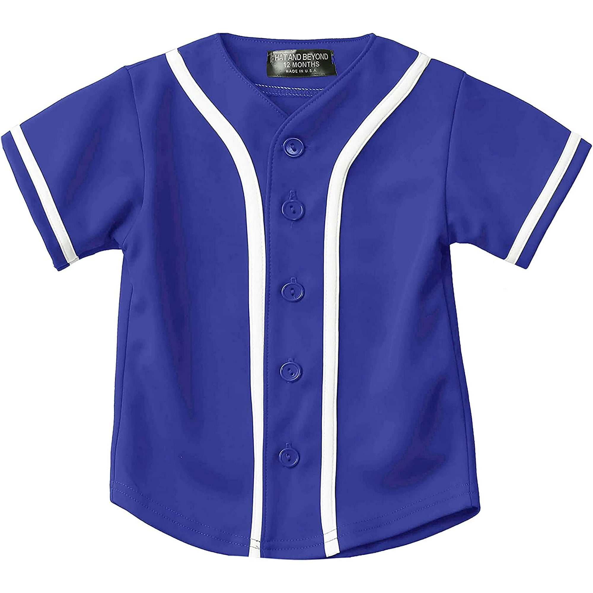  Hat and Beyond Mens Baseball Jersey Button Down T