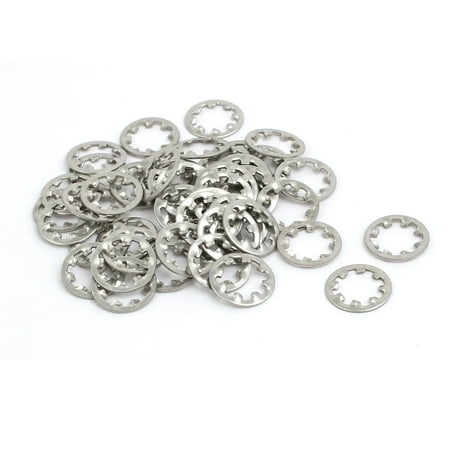

6mm Inner Dia Stainless Steel Internal Tooth Lock Washer Silver Tone 50pcs