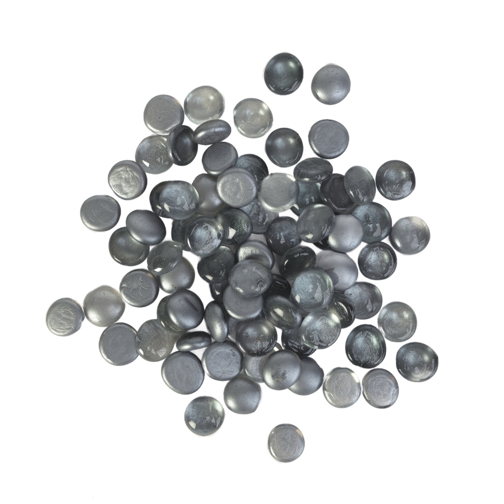 (8 pack) Gunmetal Matte Metal Glass Gems 12 oz