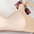 thumbnail image 6 of Feancey Women's Wireless Bras Molded Cups Everyday Brassiere Adjustable Straps Casual No Underwire Bra Solid Color Daily Underwear Beige L, 6 of 8