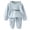 Light Blue, variant on Kids Girls Boys Fleece Thermal Underwear Set Long Sleeve Cotton Shirt Undershirts and Tights Set2-3 YearsYellow