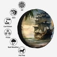 thumbnail image 4 of Pirate Horror Ship Pattern Polyester Universal Spare Wheel Tire Cover Wheel Covers for Trailer RV SUV Truck Camper, 4 of 5