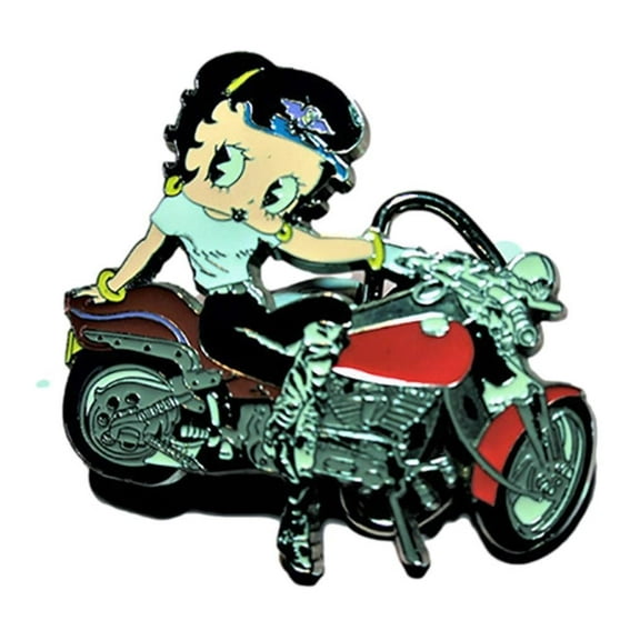 Betty Boop Biker Character Enamel Metal Belt Buckle