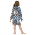 thumbnail image 4 of FORMRS Niños Bathrobe Unisex Hooded Robe Soft Plush Pajamas Sleepwear, Size 7-9T, Modern Color Circle, 4 of 7