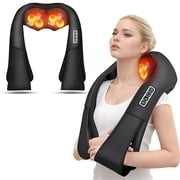 ZENART Shiatsu Shoulder Back and Neck Massager with Heat, Electric Deep Tissue Kneading Massage Pillow, Black