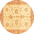 thumbnail image 1 of Ahgly Company Indoor Round Oriental Brown Traditional Area Rugs, 5' Round, 1 of 4