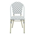 thumbnail image 6 of Portia Aluminum and PE Wicker Star-like Woven Pattern Patio Chairs, Set of 2, Gray, 6 of 9