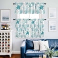 thumbnail image 2 of Turquoise Coastal Kitchen Curtains Sets for Windows 36 Inch Length, Sea Turtle Nautical Coral Summer Beach Rod Pocket Window Treatments Tier Curtains and Valances Set for Bedroom/Bathroom, 2 of 8
