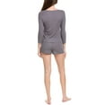 thumbnail image 2 of Natori womens  2pc Rib Essential Pajama Set, l, Grey, 2 of 3