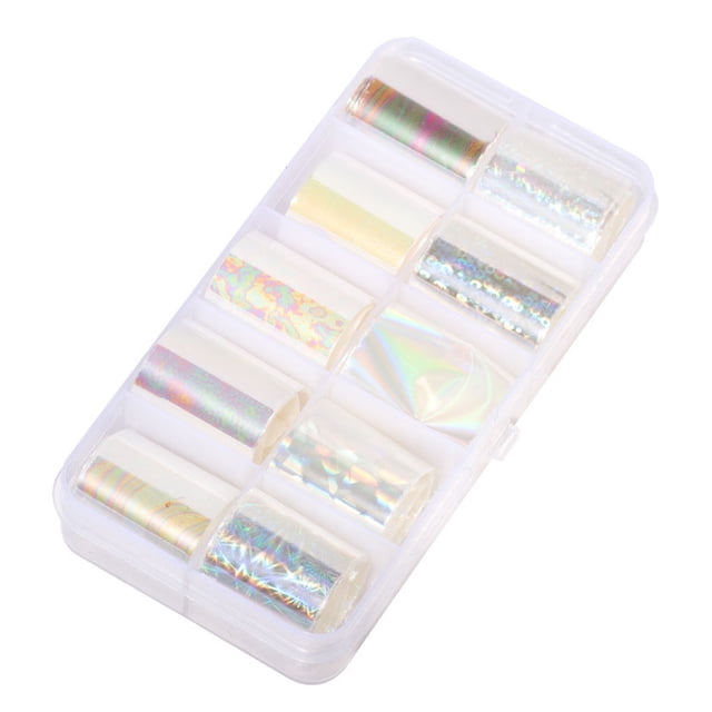 Seitruly 1 caja de pegatinas de papel de aluminio para uñas de cielo estrellado, pegatinas de transferencia de brillo de uñas de Color caramelo, Type10 NO10 Seitruly MJ12904-04